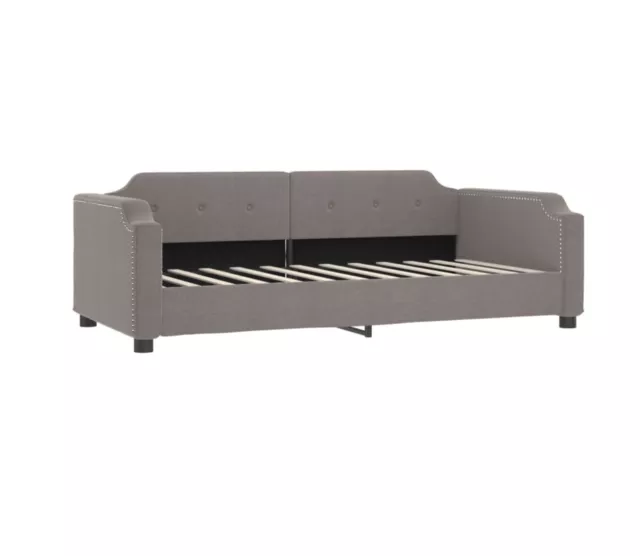 Tagesbett Taupe Sofa Bett in Einem 90x200 cm Komfortabel Einzelbett Barock