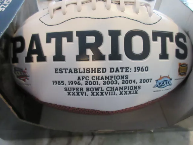 New England Patriots Superbowl Champions Football Signed by Deion Branch 3