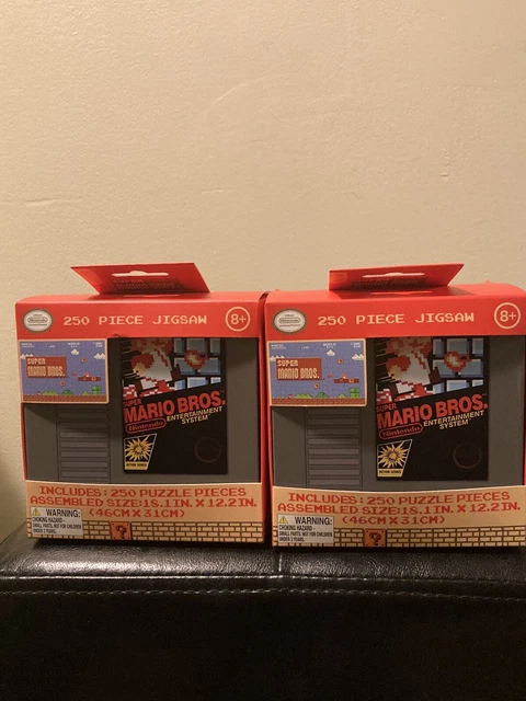 NEW LOT of 2 Nintendo SUPER MARIO 250-PIECE each JIGSAW PUZZLES TIN BOX