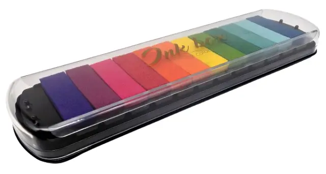 Stempelkissen 12 Regenbogen Farben Tinte Stempel Kissen Farbkissen Inkpad Set