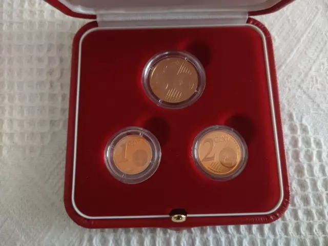 Monaco 2005 1/2/5 cent. Proof in cofanetto originale