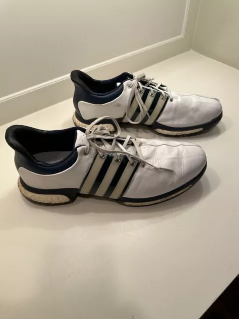 ADIDAS BOOST GOLF Shoes. White w/ Blue. (Men US 13) $1.99 - PicClick