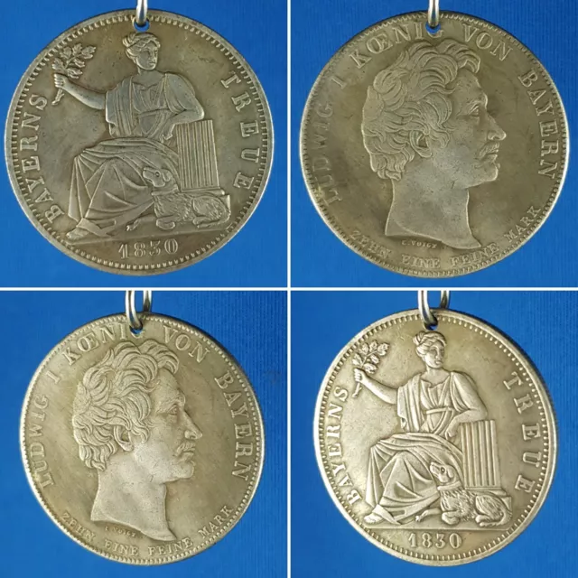 König Ludwig von Bayern Charivari Scharivari Medaille Münze Anhänger