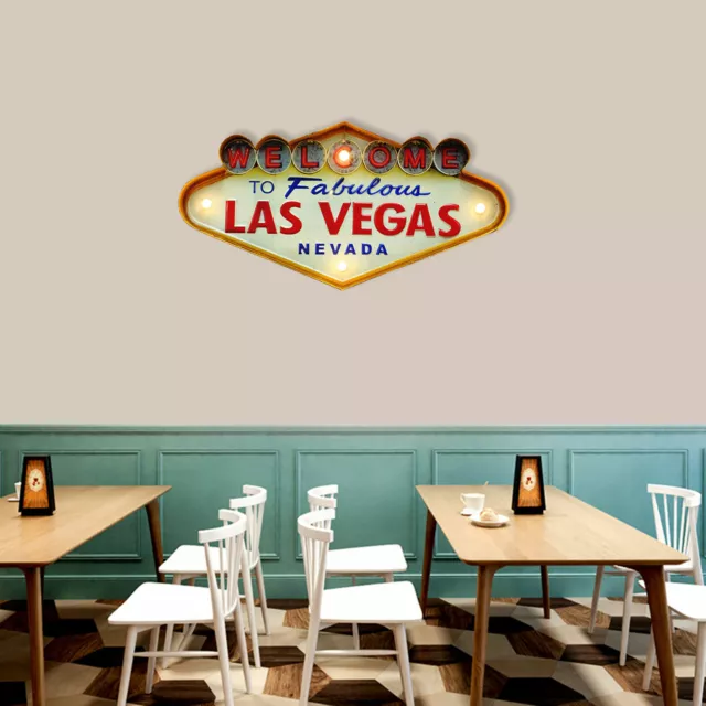 Irregular Welcome to Fabulous Las Vegas Nevada Metal Neon Beer Bar Sign Light