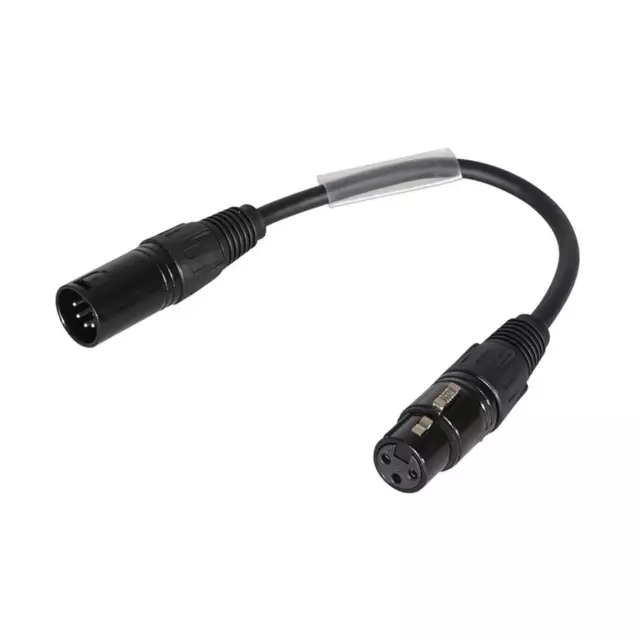 Stagecore 5 Pin Male XLR to 3 Pin Female DMX Adaptor Cable XLR 0.20m SCDMX5M-3F
