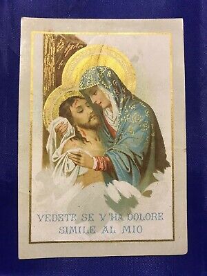 Santino Holy Card La Piedad’ Primeros ‘ 900