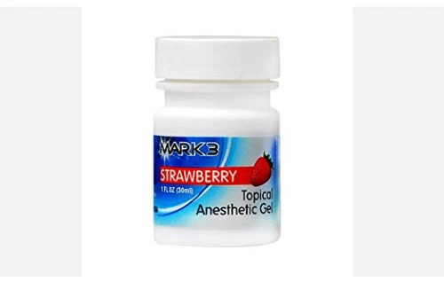 Mark3 Topical Anesthetic Gel 1 Fluid Ounce Jar, Strawberry Flavor