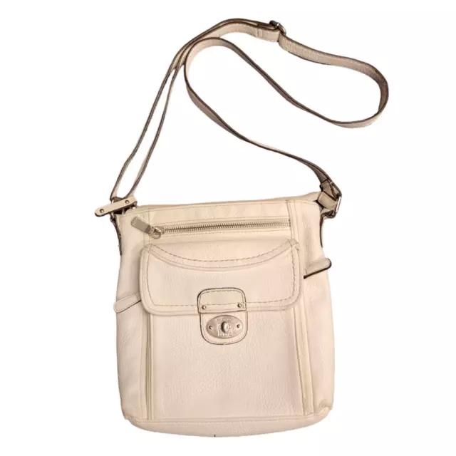 BOC Born Concept Neutral Off White Amherst Crossbody Bucket Bag Handbag Purse