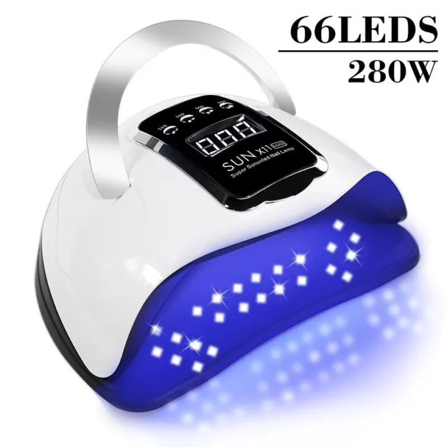 SUN X11 MAX Professional Nail Drying Lamp for Manicure 280W 66LEDS Gel Polish UV