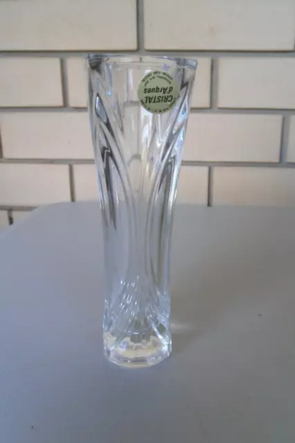 Cristal d'arques Vase Crystal  17cm high - Square Top