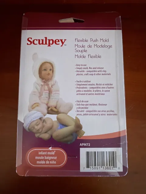 Sculpey Flexible Push Mold Infant (APM72) Polymer Clay Accessory