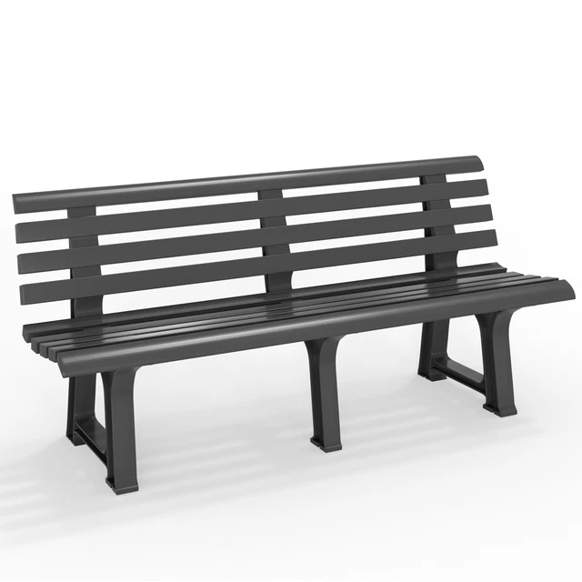 B-Stock Casaria Garden Bench Orchidea 2 – 3 Seater 145 cm Plastic Patio Benches