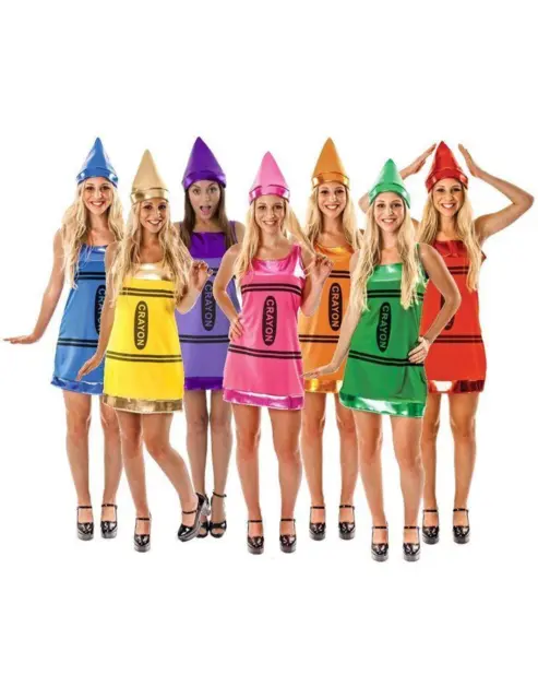 Orion Costumes Damen Buntstifte Bleistifte Kreide Gruppe Kostum Alle Farben S-XL