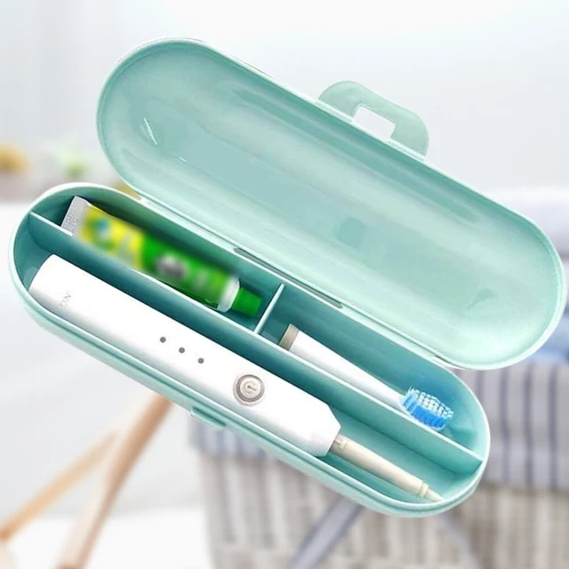 Estuche para cepillo de dientes eléctrico soporte para caja de viaje de almacenamiento de pasta de dientes portátil
