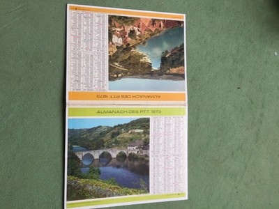 CALENDRIER ALMANACH PTT 1973  oberthur fort de la latte  dep 10 aube 