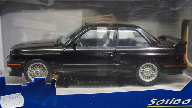 Miniature Solido neuve Die cast 1/18 Bmw M3 E30 sport Evo black, 801501