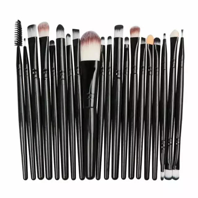 Lot 20 pinceaux accessoires maquillage professionnel complet cadeau parfait