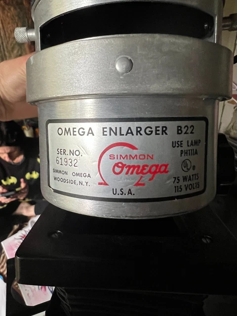 Simmon Omega B-22 Photo Enlarger  with lens used Local Pick Up Atlanta