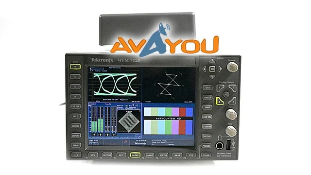 Tektronix WFM7120 Waveform Monitor OPT: SD HD CPS EYE AD PHY SBF WFM 7120 7100