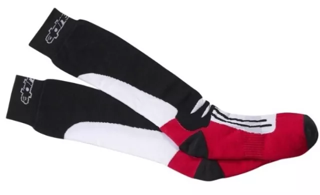 Alpinestars Calzini Moto Racing Road Socks TG.S-M/L-XXL col.Black/Red