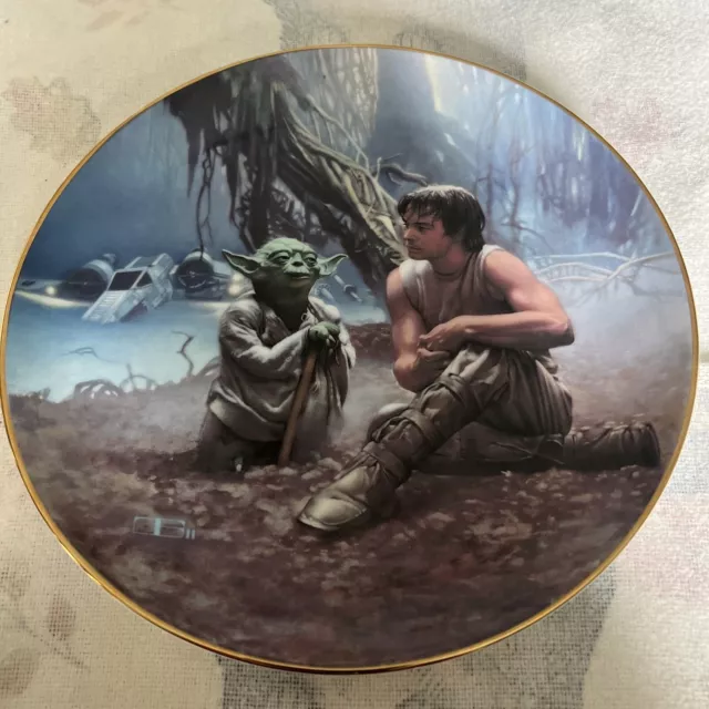 Hamilton Collection Star Wars 1987 Luke And Yoda On Dagobah #0090 U