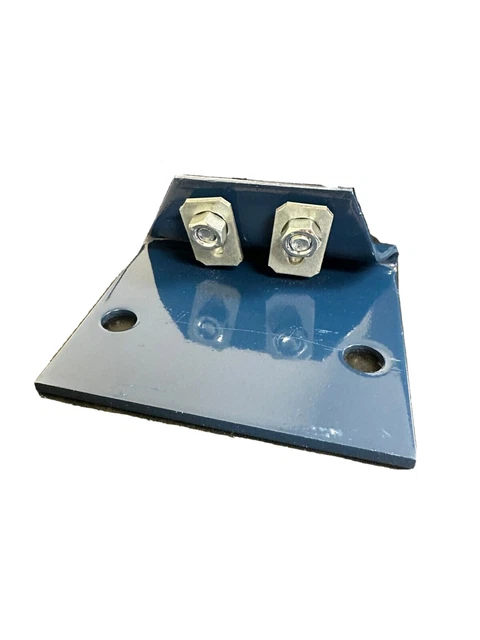 (2) Pallet Rack Foot Plates Uprights w/ nuts, bolts; for Interlake Mecalux style
