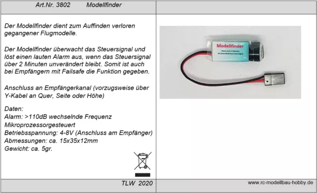 Modellfinder für Flugmodelle