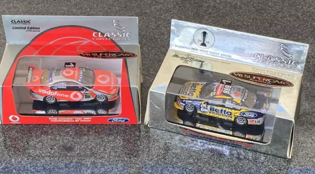 1:43 Classic Carlectables 2007 Bathurst Winner Ford BF & 2006 BA Falcons Lowndes