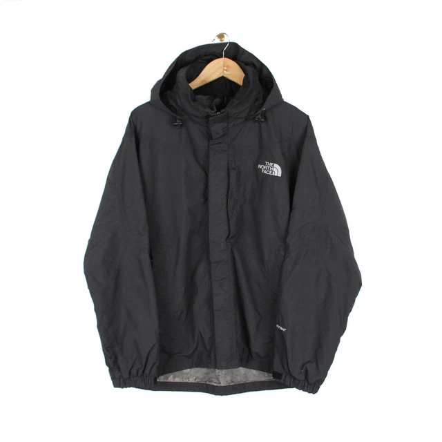 North Face Hyvent Jacket Waterproof Rain Coat Black Full Zip Mens Size M