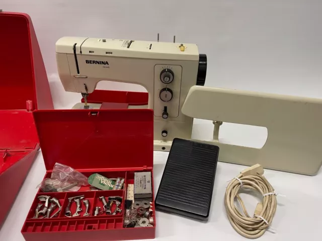 Bernina 830 Record Sewing Machine Red Case, Accessories, Bernina 830 Record Sewing Machine Red Case, Accessories,