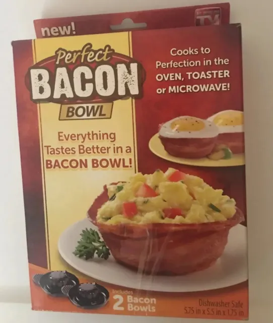 New Perfect Bacon Bowl 2 Pc Kitchen Gadget Cooker Microwave Oven
