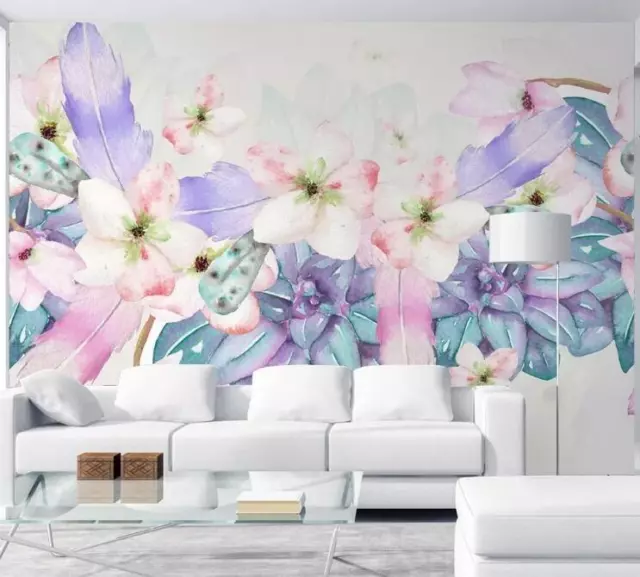 3D Purple Petals 9409 Wallpaper Mural Wall Print Wall Wallpaper Murals US Coco