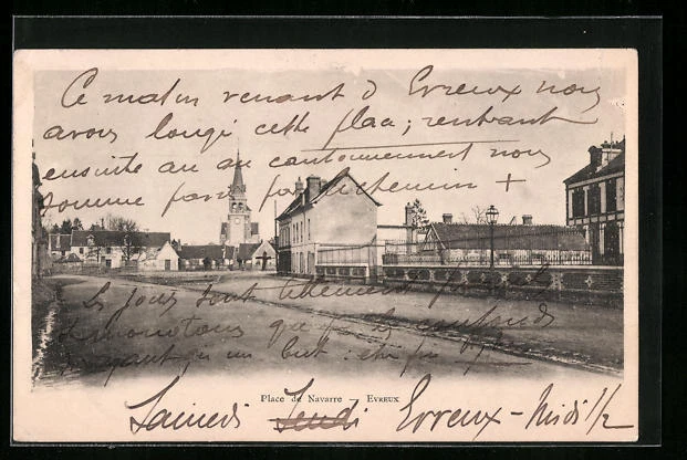CPA Evreux, Place de Navarre 1903