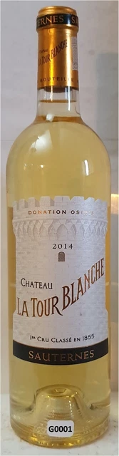 LOT DE 3 Château La Tour Blanche - Bordeaux - Sauternes - 1er Cru Classé - 2014
