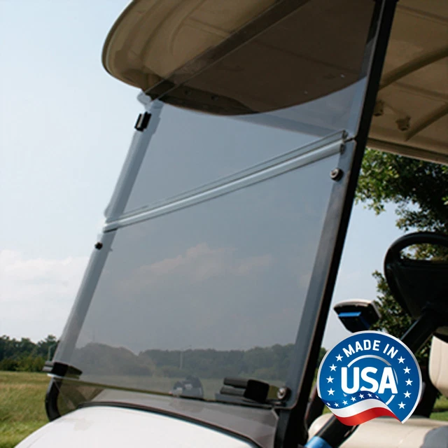 Yamaha G29 / Drive Fold Down Bolt-Style Golf Cart Tinted Windshield - 7/32"