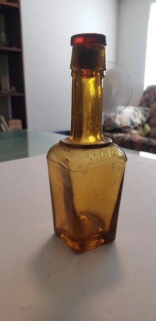 Maggi Sauce Bottle Gasoline Colored Small Size Dug Original Glass Stopper