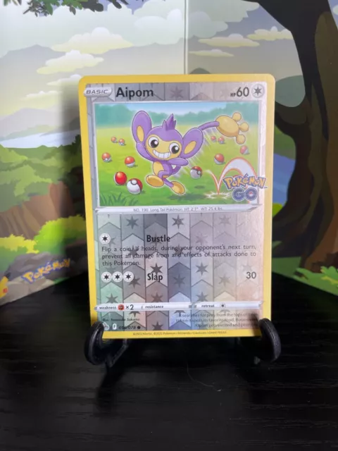 Aipom 056/078 - Pokemon Go - Common - Reverse Holo - Pokemon Card TCG - LP