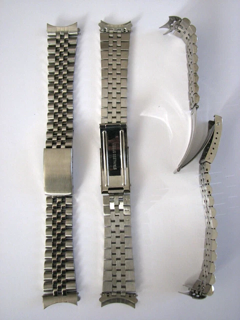 Cinturino Orologio In Acciaio Inossidabile Per Seiko E Tissot - Larghezza 20 O 22 Mm, Ansa Curva, Colore Argento