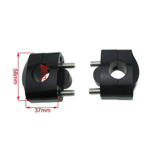 22MM 7/8& ALUMINUM Handlebar Bar Risers Clamp Taper For Pit Dirt Bike ...