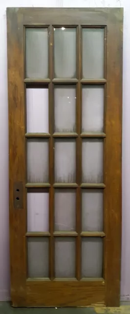 30x84"x2" Antique Vintage Old Wood Wooden Exterior French Door Window Wavy Glass