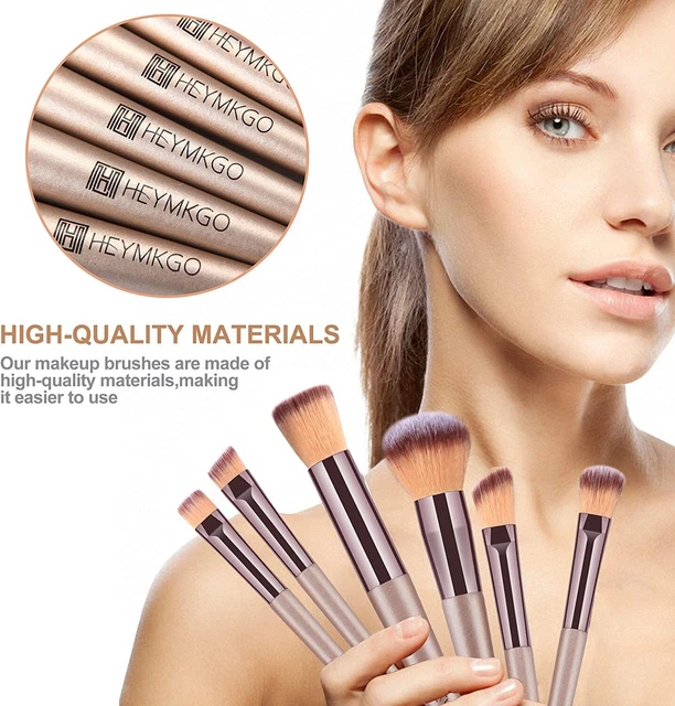 Pennelli Make Up Professionali Set di 15 Pennelli Trucco Champagne 3