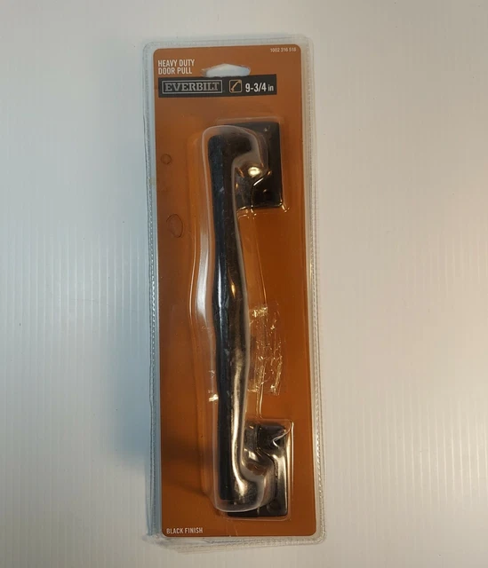 New Everbilt Heavy Duty Door Pull 9-3/4” 24.8 cm Black Finish NIP
