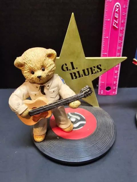 ELVIS "Be My Teddy Bear" GI Blues Rare Figurine Tribute Record Signature Prod.