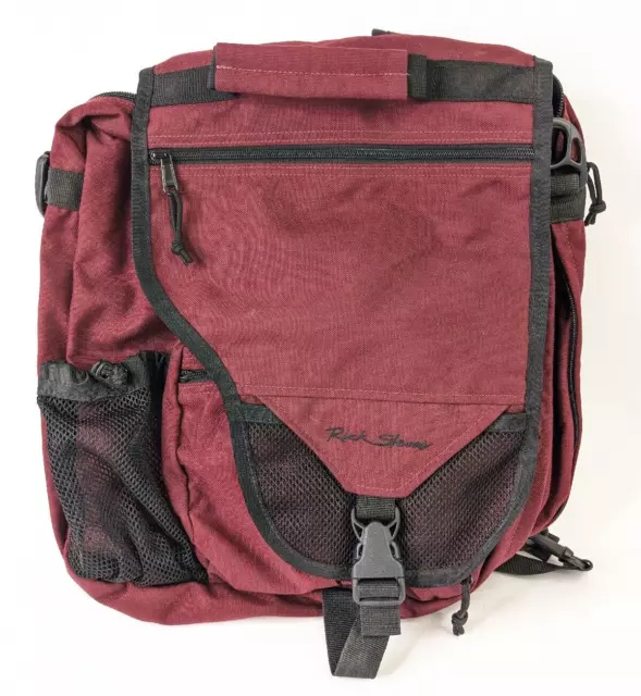 Rick Steves Kiva Designs Burgundy Day Pack Travel Backpack Book Bag