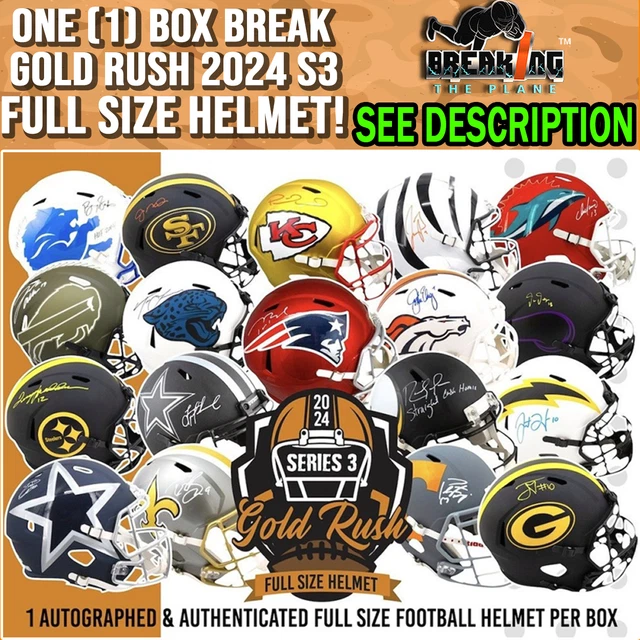 BAL RAVENS GOLD Rush 2024 S3 Full Size Helmt One (1) Box Bre ak (WED