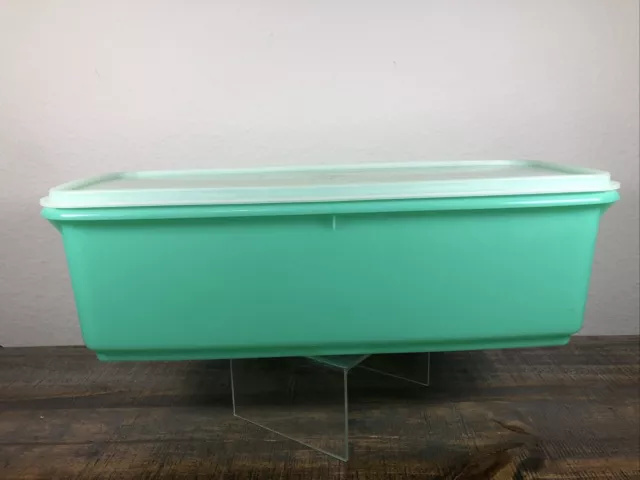 Vintage Large Tupperware Jadite Easy Crisp Refrigerator Container. Celery  Keeper / Container / Food Storage 782-4 with Lid 784-6