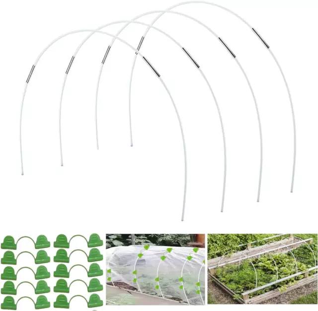 Garden Hoops Greenhouse Hoops 30Pcs Garden Hoops for Raised Beds 6 Sets