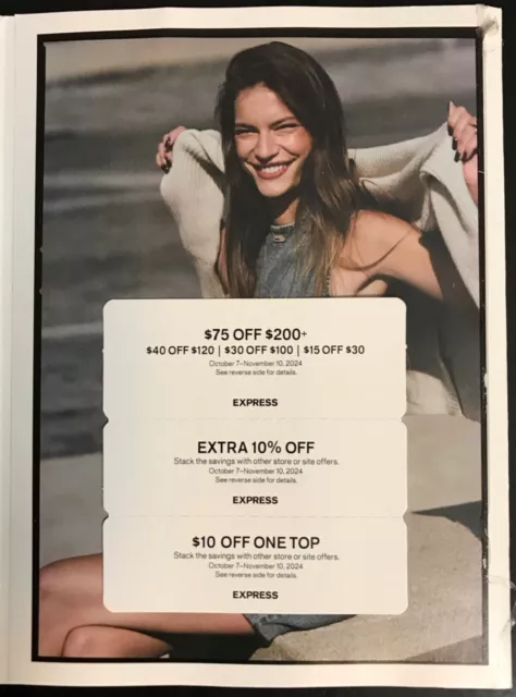 Express clothing coupons sales