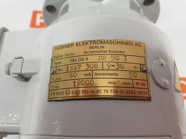 BAUMER ELECTRIC EEX OG 9 DN 50 I INCREMENTAL ROTARY ENCODERS OPTICAL ...
