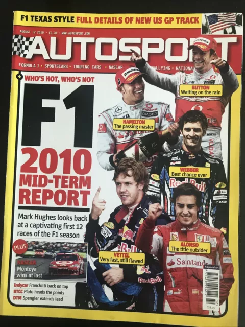 Autosport Magazine 12 August 2010 Plato Wins Snetterton BTCC Vergne F3 Thruxton